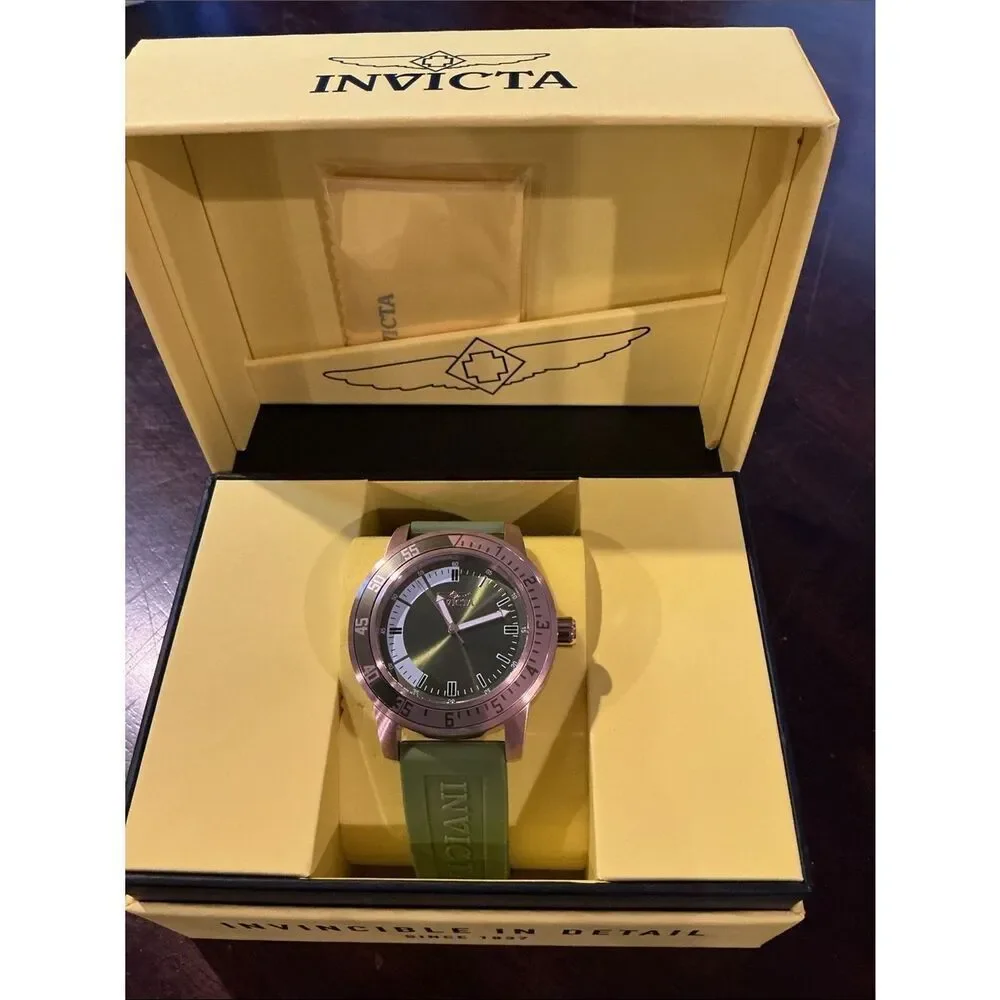 Invicta Olive Green Dial with Rose Gold-Tone Case Men's Swim Watch 35685